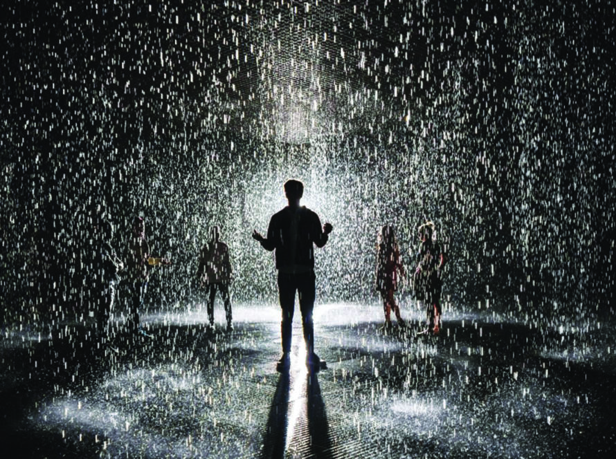 fake rain creation during filming scene